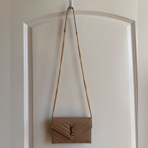 Yves Saint Laurent Cassandre Envelope Chain Wallet